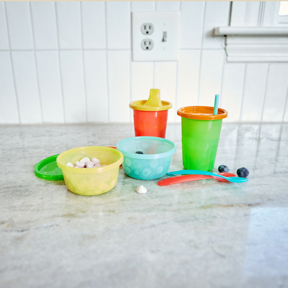 Take & Toss Straw Cups, 10 Oz Toddler Sippy Cups - 4 pack