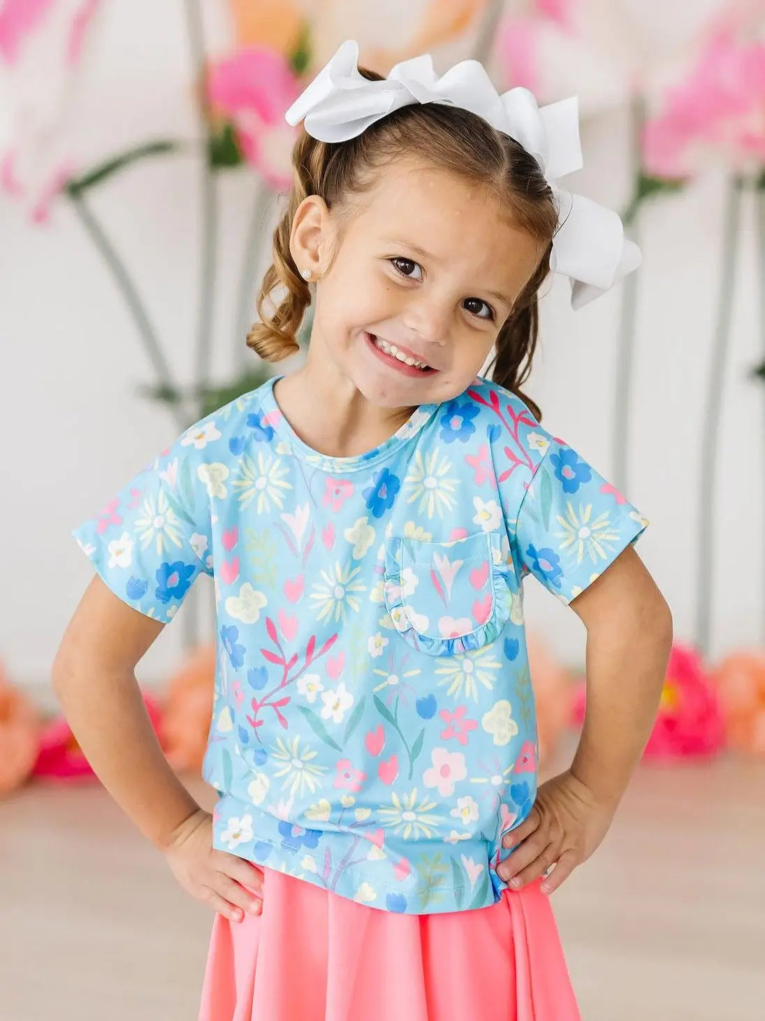 Springtime Splendor Ruffle Pocket Tee