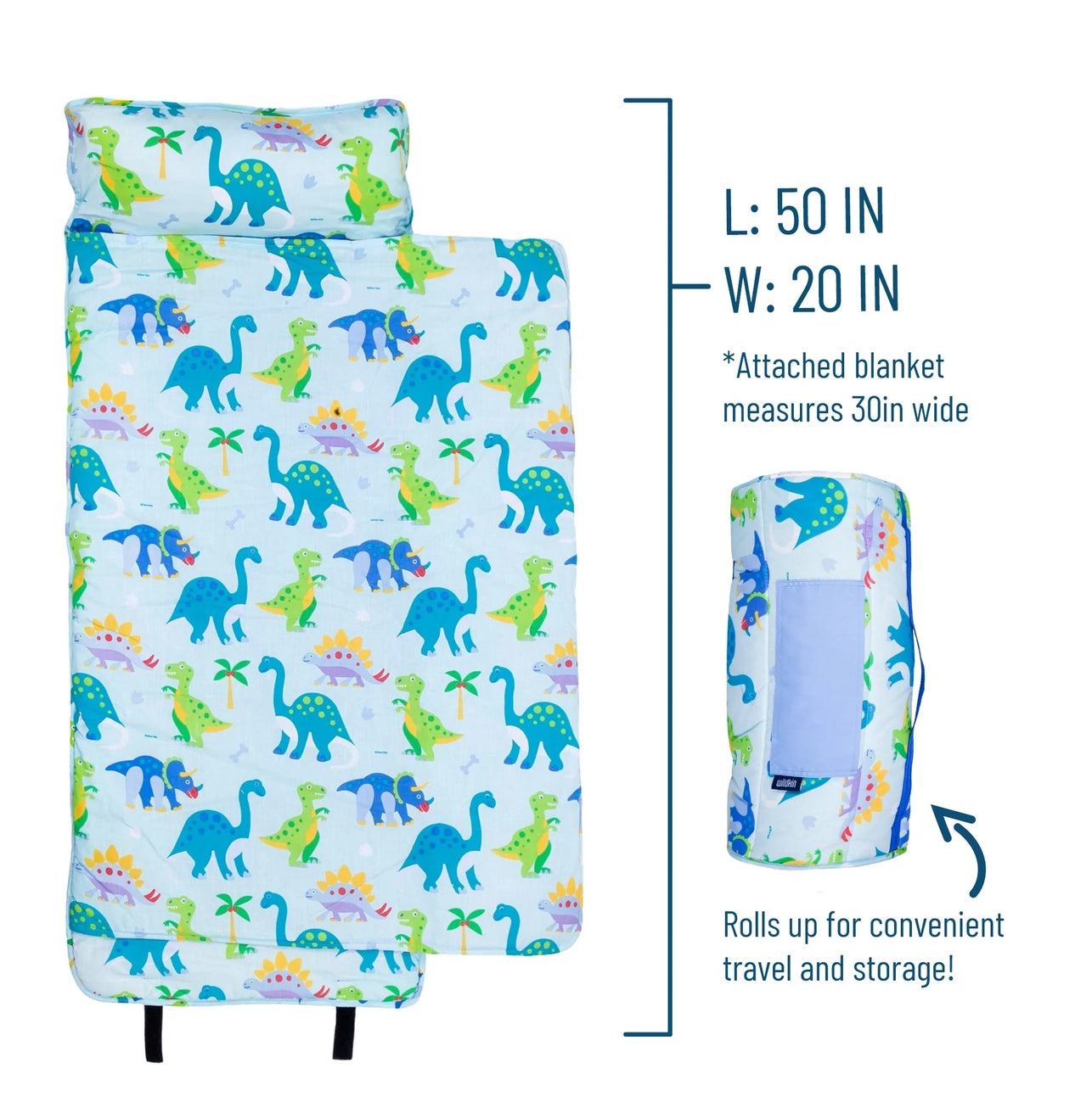 Dinosaur Land Original Nap Mat - Blue