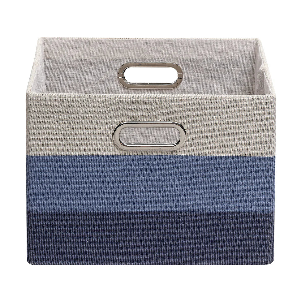 Blue Ombre Foldable/Collapsible Storage Bin/Basket