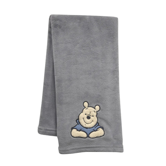 Disney Baby Forever Pooh Gray Bear Baby Blanket