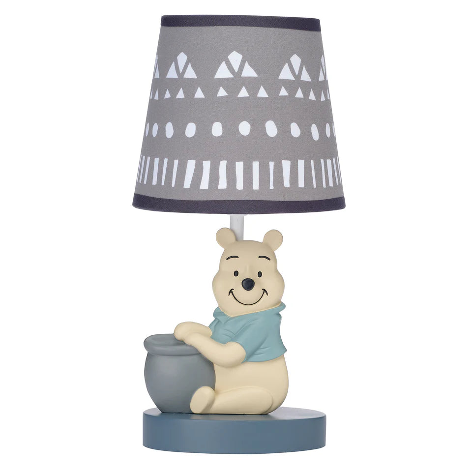 Disney Baby Forever Pooh Gray Lamp with Shade & Bulb