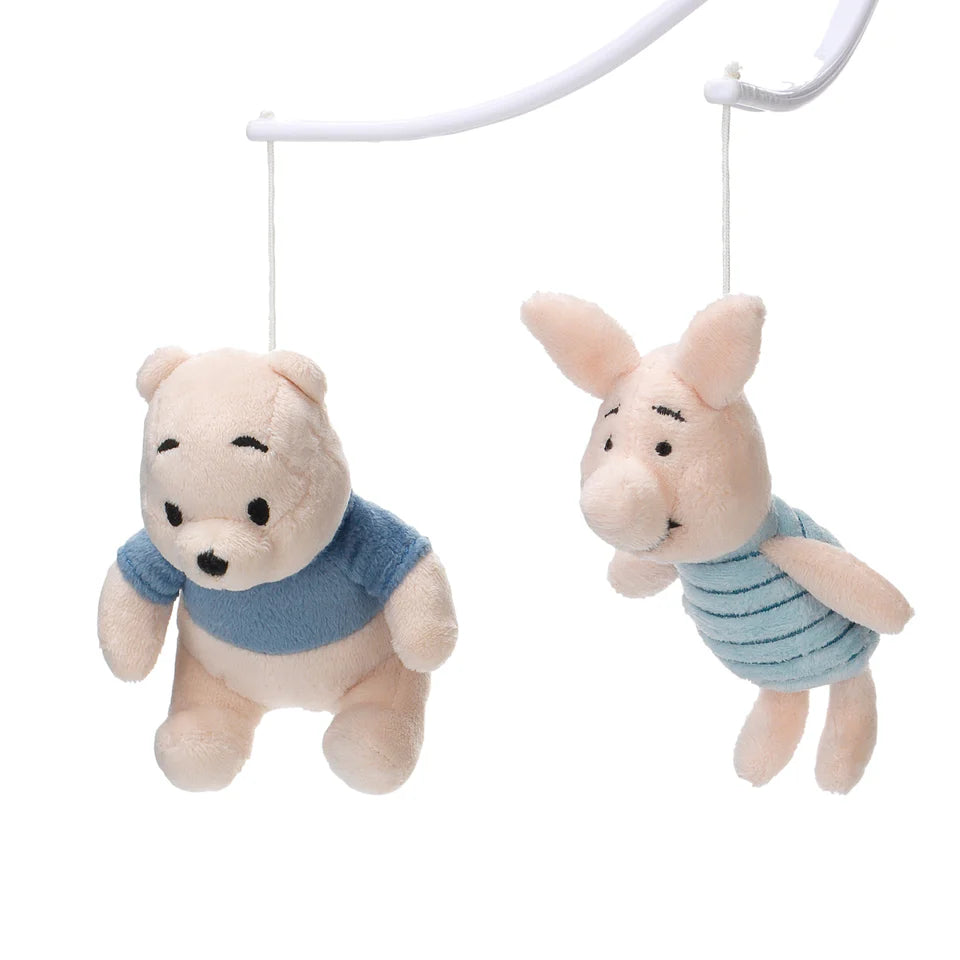 Disney Baby Forever Pooh Gray/Beige Bear Musical Baby Crib Mobile