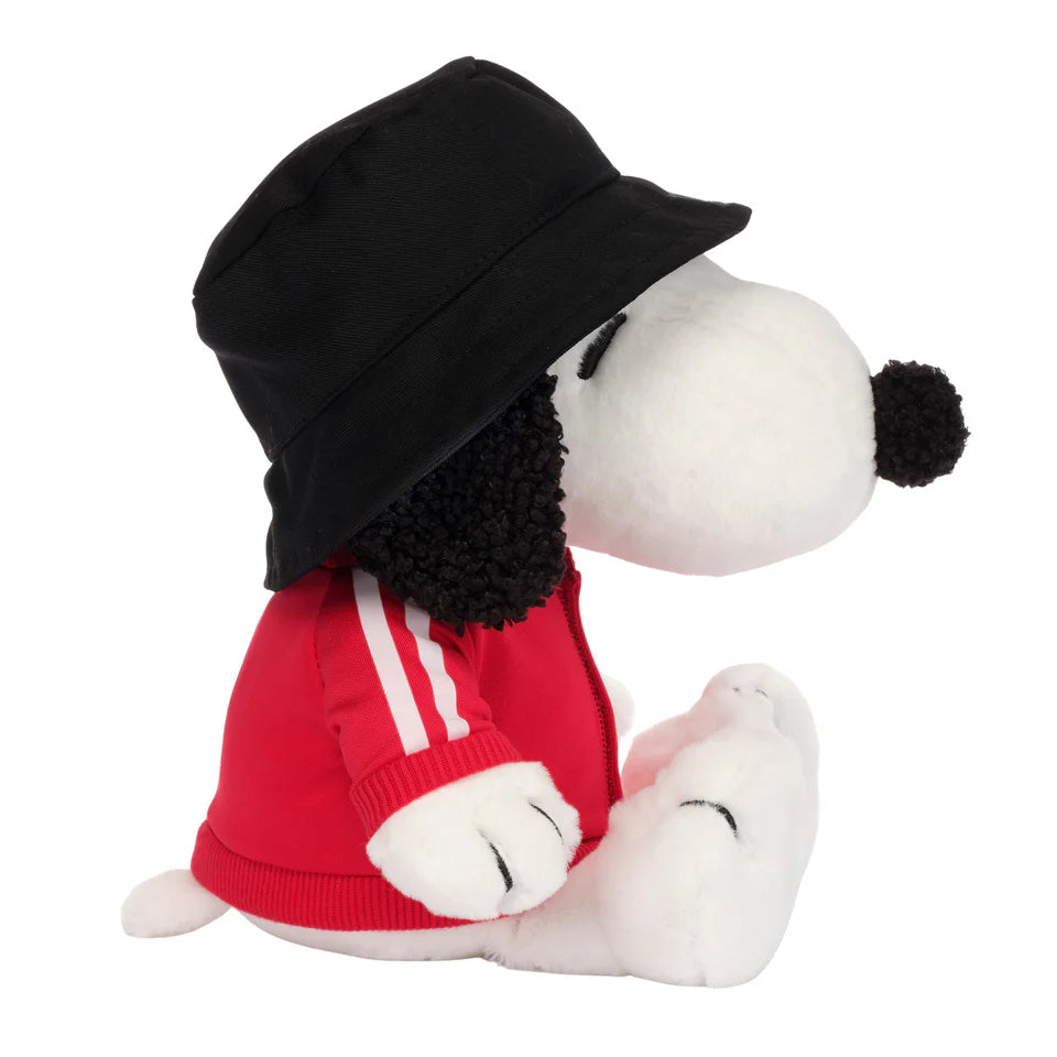 Hip Hop Snoopy Plush Dog Stuffed Animal Toy with Hat & Track Jacket