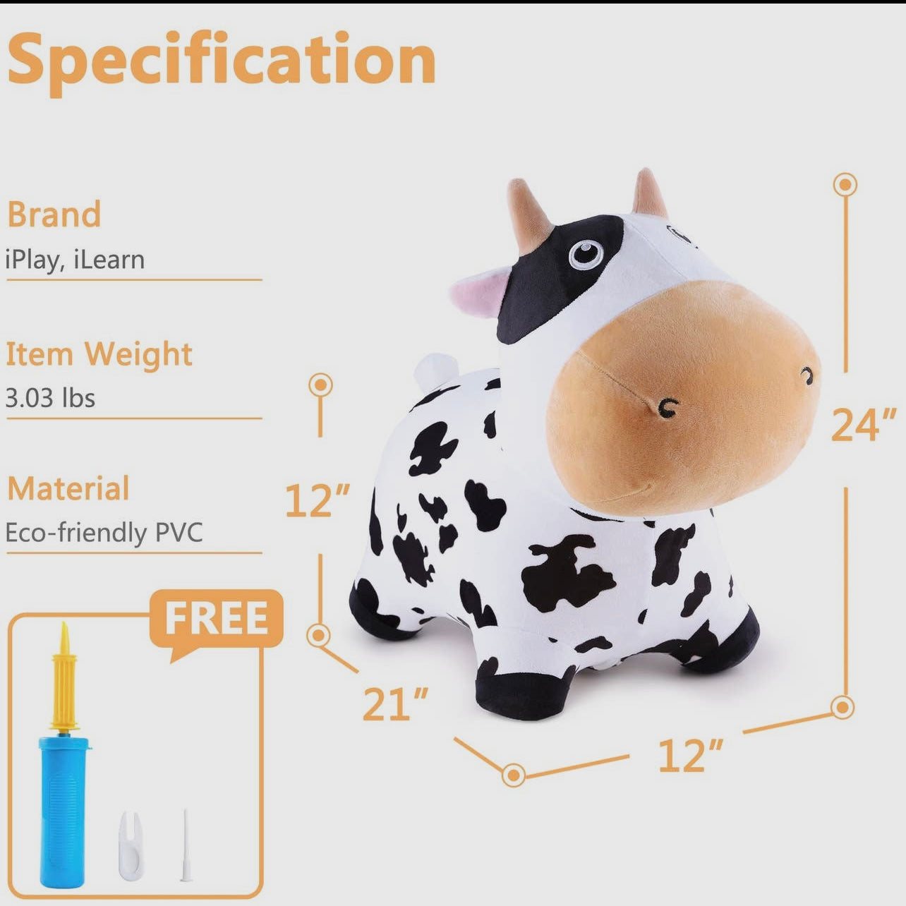 Bouncy Pals Bouncy Dairy Cow