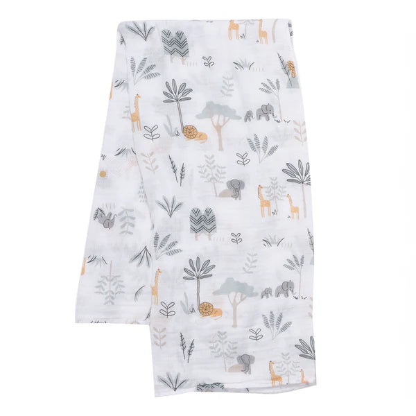 Jungle Adventure 2-Pack Cotton Muslin Newborn Baby Swaddle Blankets