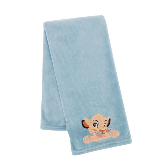 Disney Baby Lion King Adventure Blue Simba Soft Minky Baby Blanket