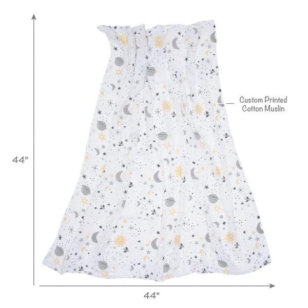 Little Star Celestial Cotton Muslin Swaddle Blankets 2-Pack