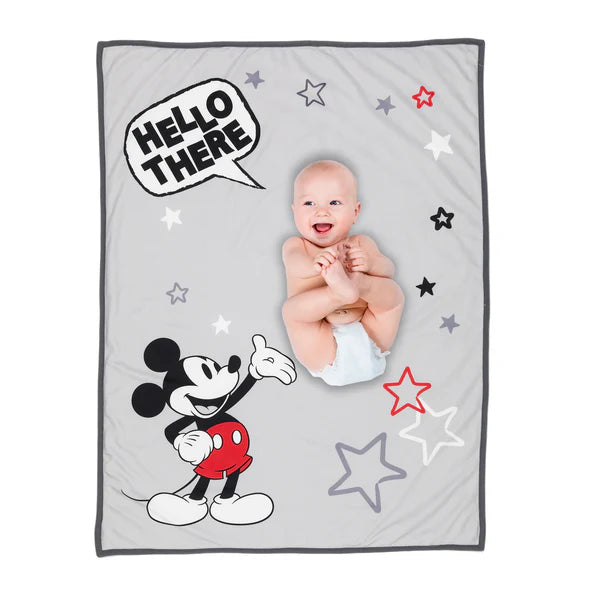Disney Baby MICKEY MOUSE Picture Perfect Baby Blanket - Gray