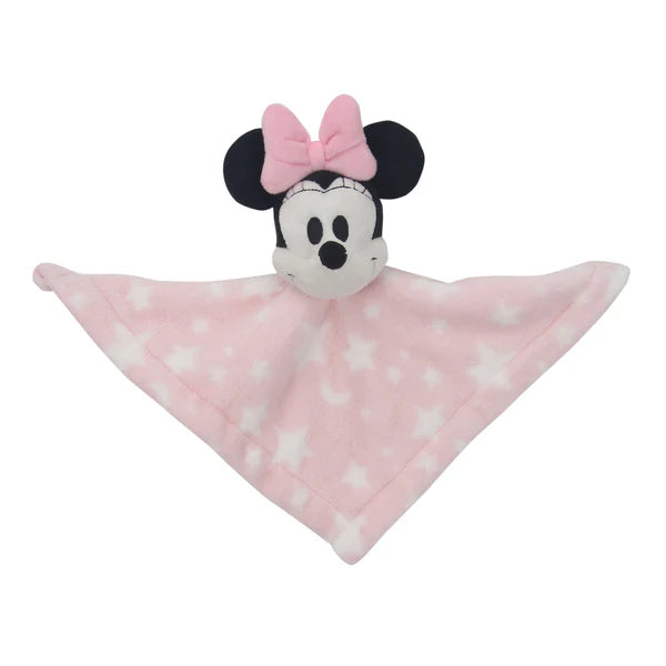 Disney Baby Minnie Mouse Pink Stars Security Blanket/Lovey