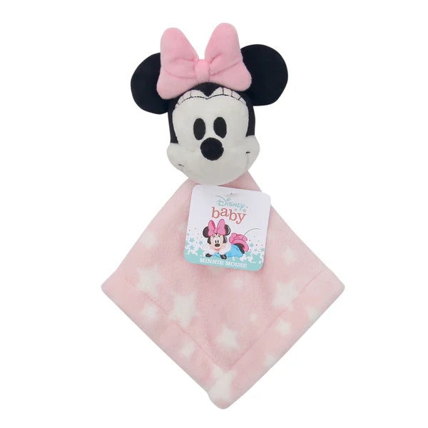 Disney Baby Minnie Mouse Pink Stars Security Blanket/Lovey