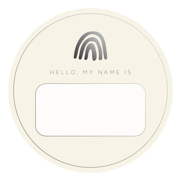 Blank Name Tags - Charcoal Foil (2 pack)
