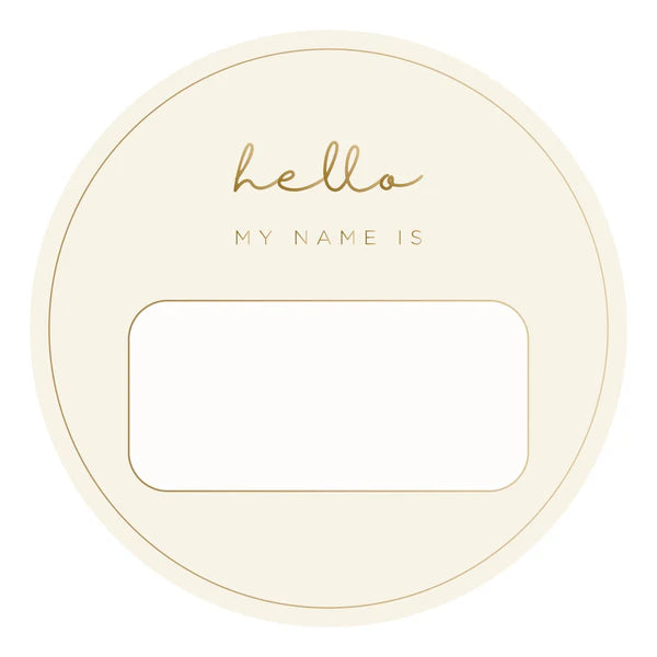 Blank Name Tags - Gold Foil (2 pack)