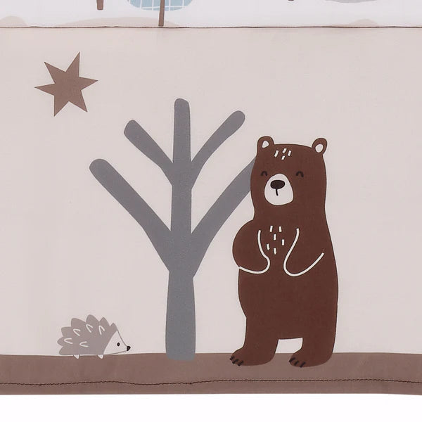 Sleepytime Bear Woodland 3-Pc Baby Nursery Crib Bedding Set