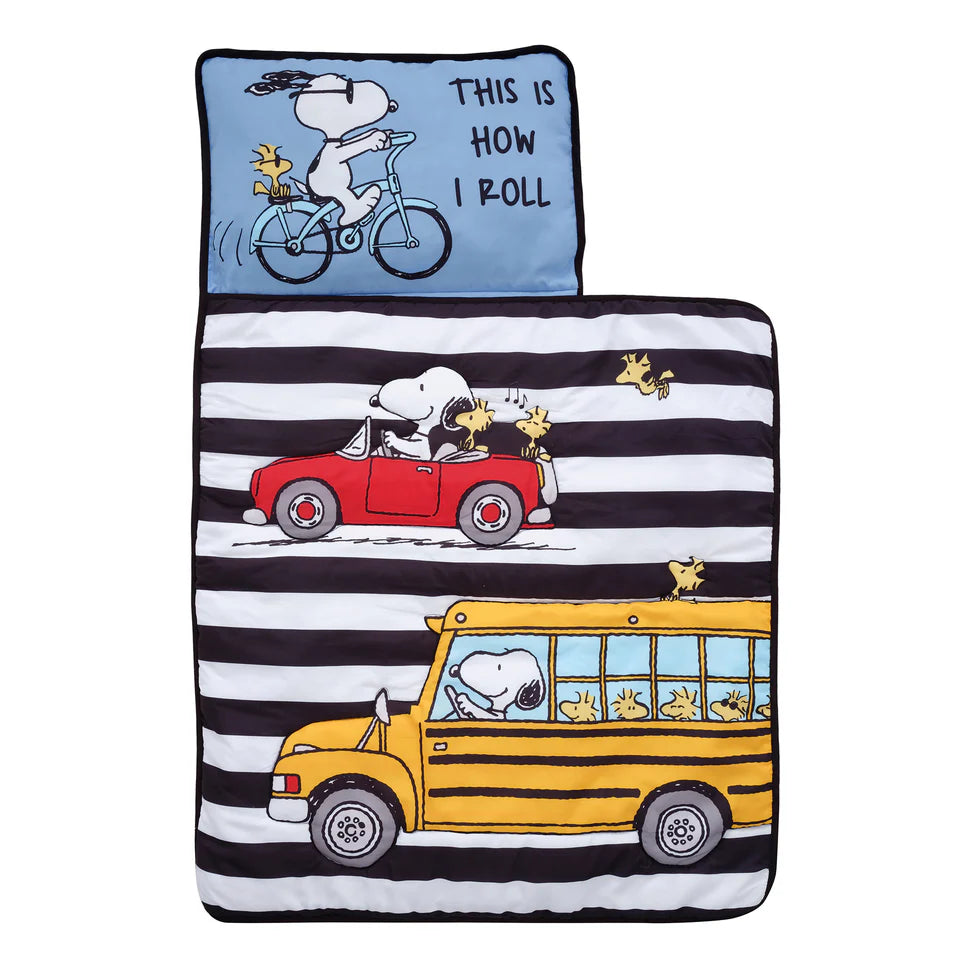 Snoopy & Woodstock Peanuts Transportation Toddler Nap Mat