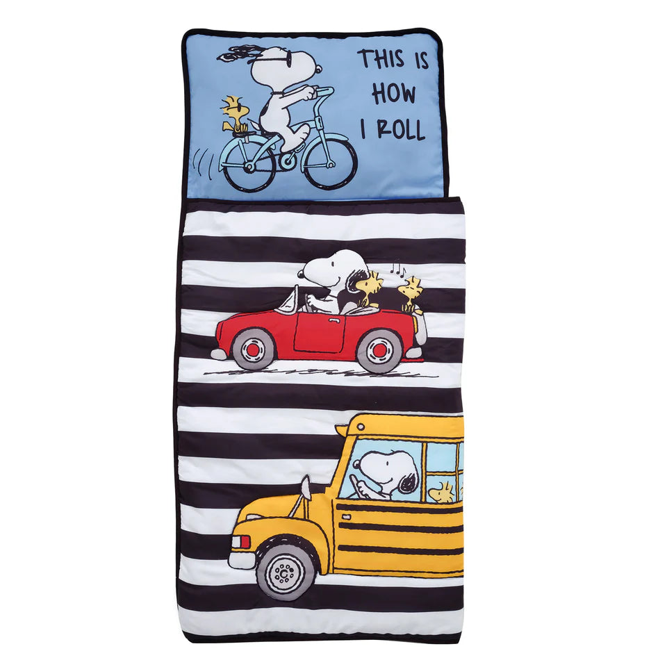 Snoopy & Woodstock Peanuts Transportation Toddler Nap Mat