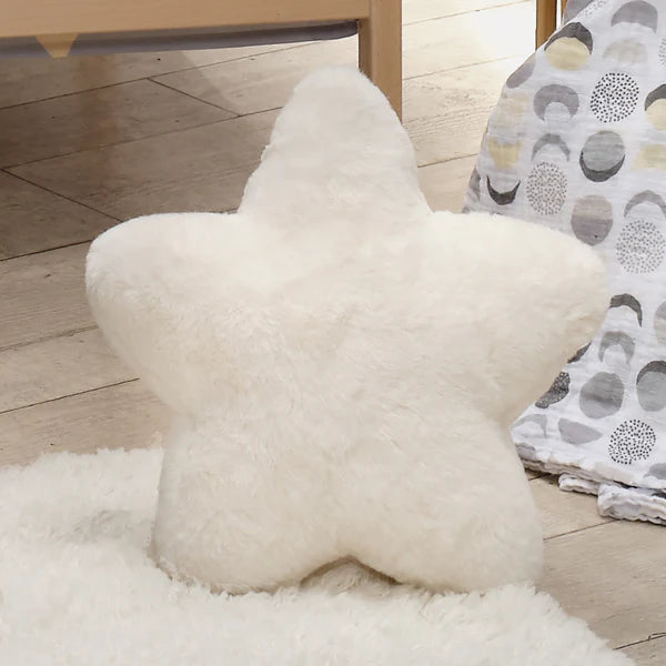 Star Pillow Plush - Ultra Soft Creamy White