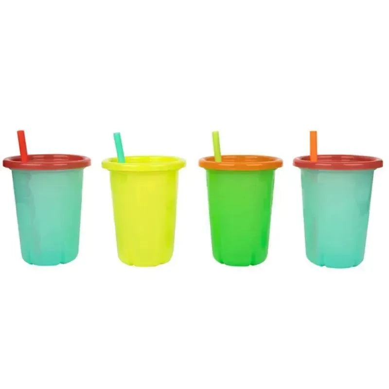Take & Toss Straw Cups, 10 Oz Toddler Sippy Cups - 4 pack
