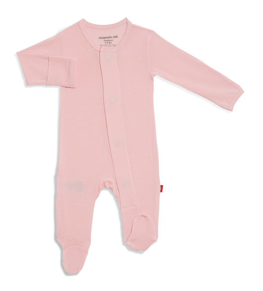 Modal Footie - Pink Dogwood