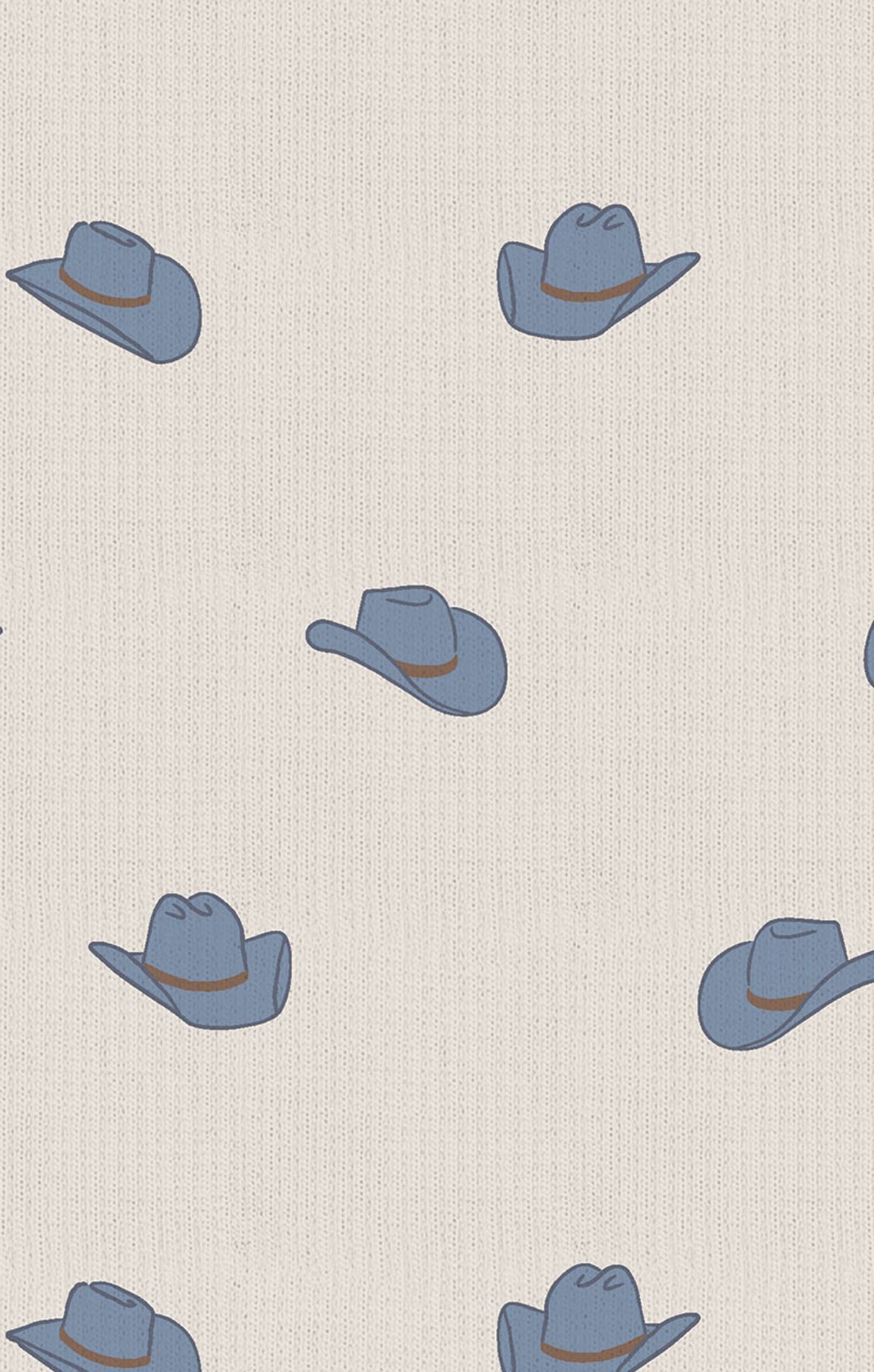 2-Way Zipper Footie - Petite Cowboy Hats