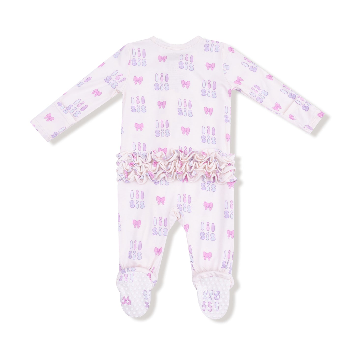 2-Way Zipper Ruffle Back Footie - Lil Sis