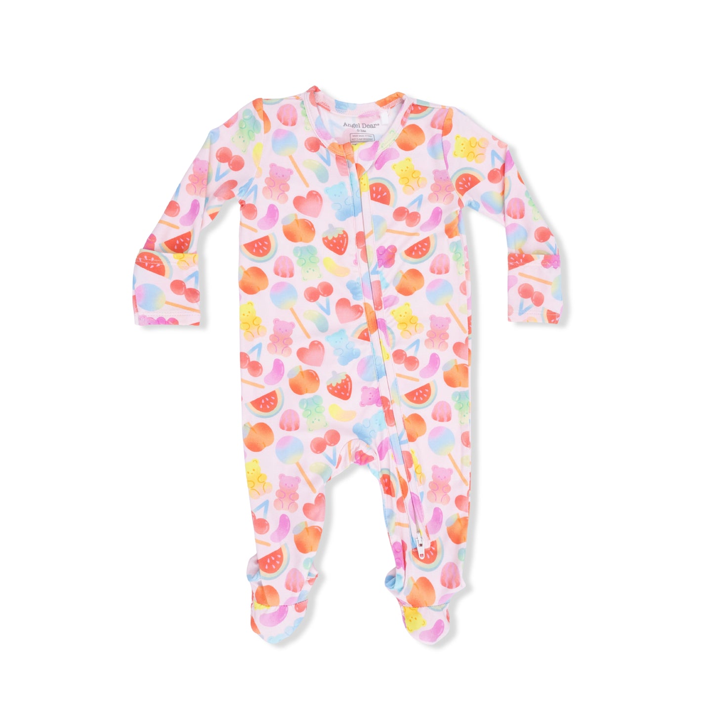 2 Way Zipper Footie - Gummy Bears