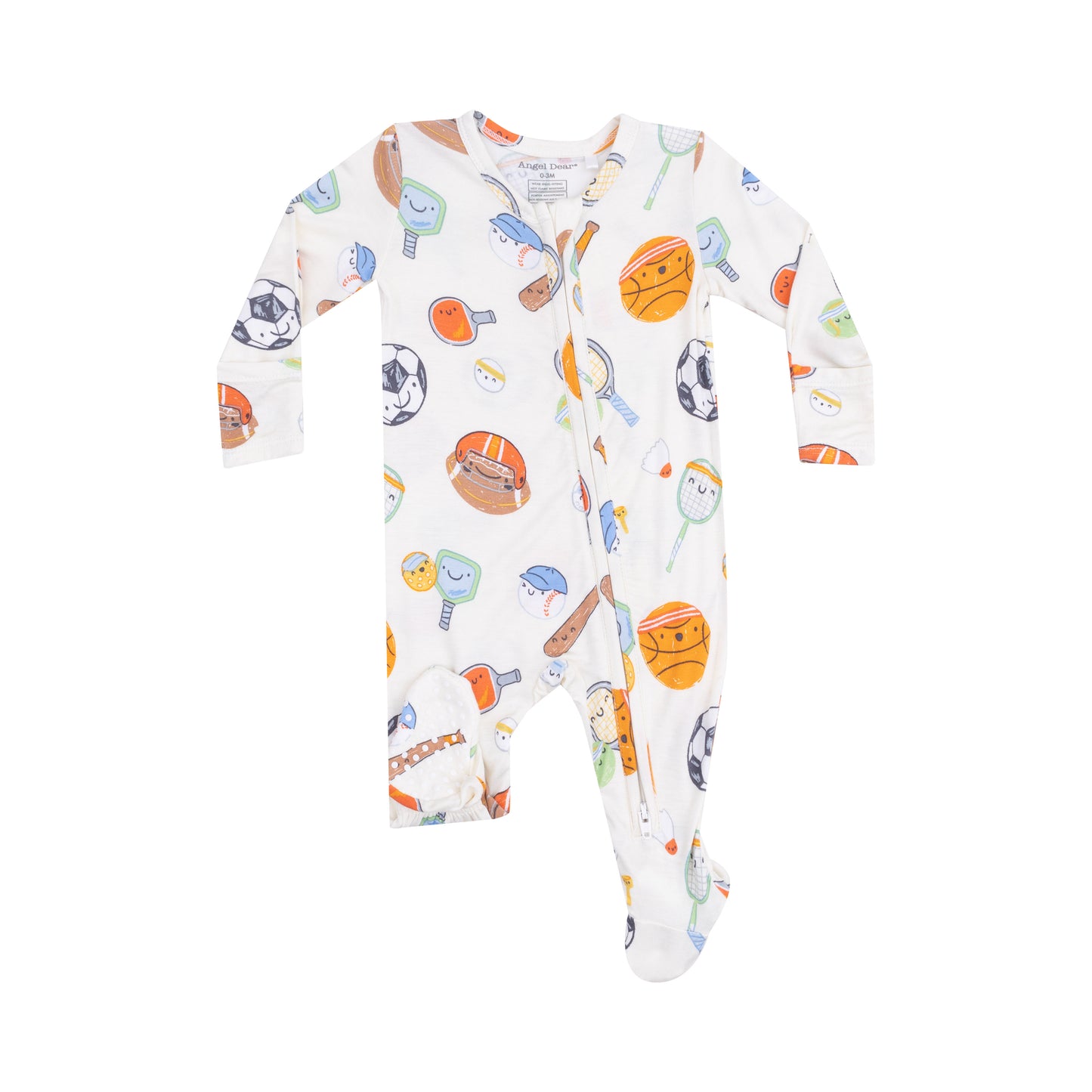 2-Way Zipper Footie - Sports Ball Friends