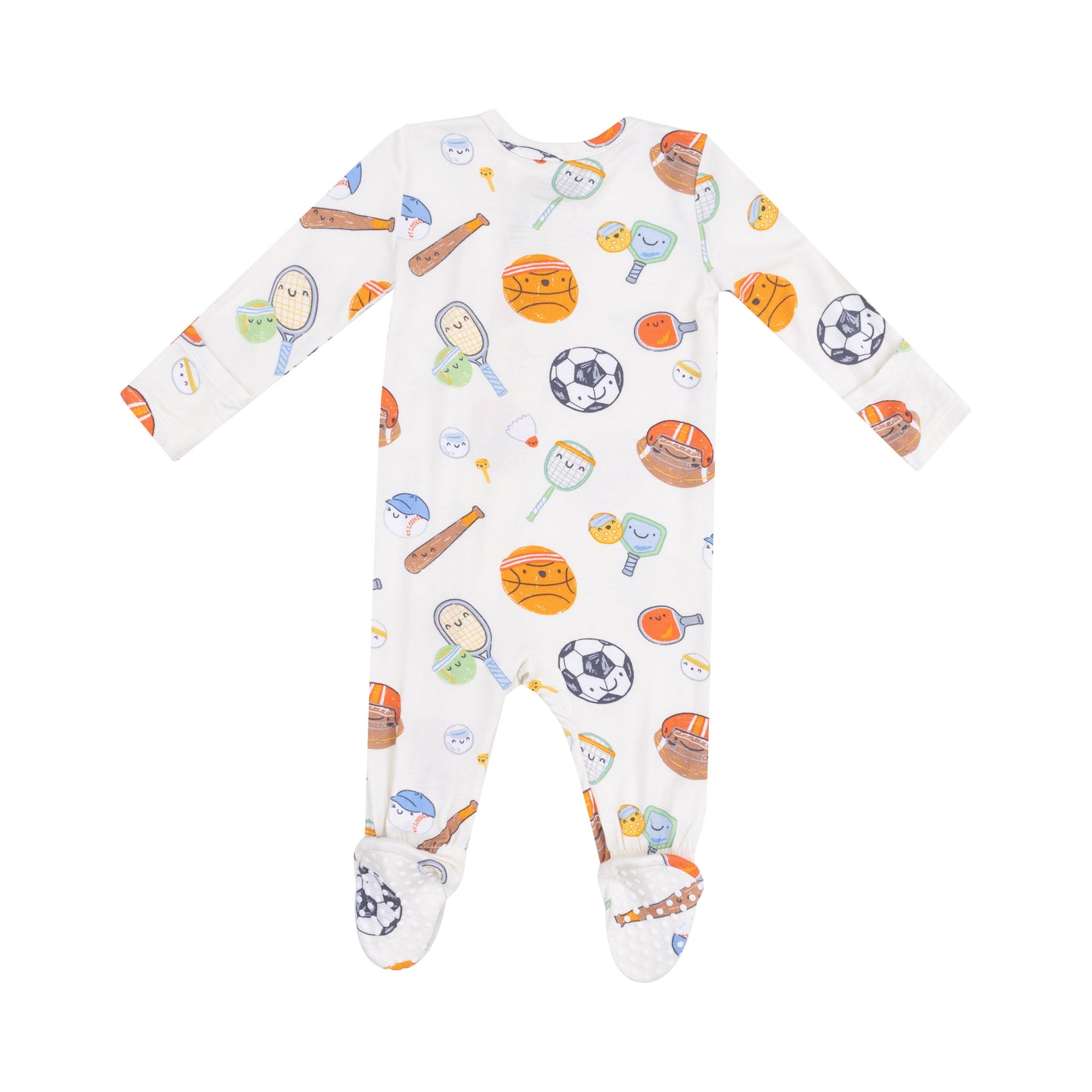 2-Way Zipper Footie - Sports Ball Friends