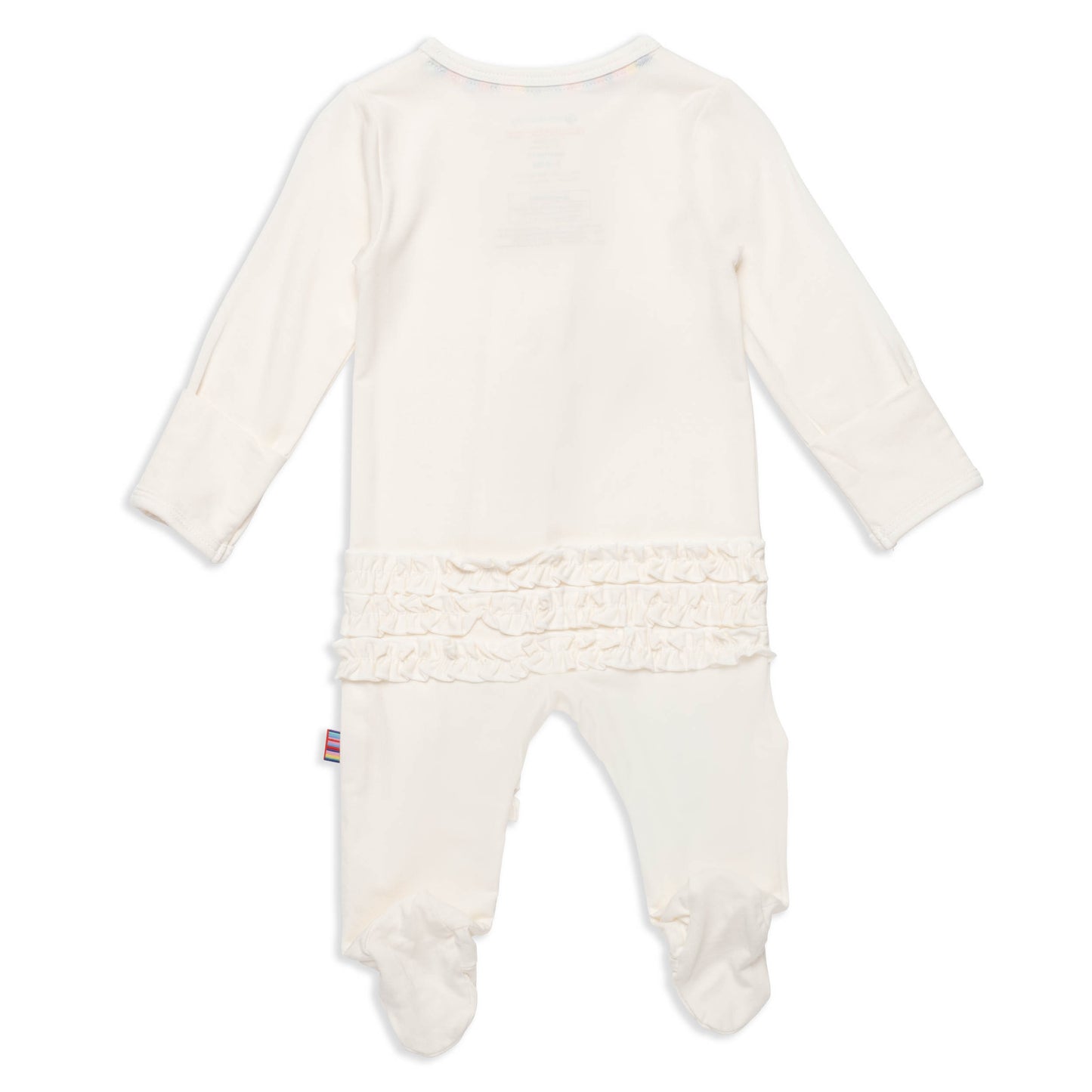 Modal Footie W/ruffle - Egret