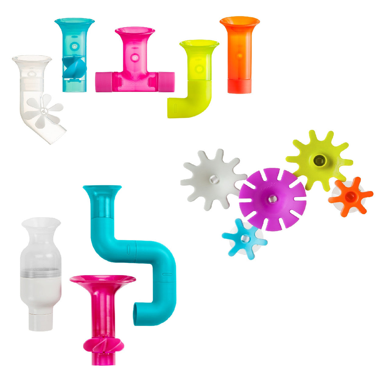 Pipes & Cogs & Tubes Bath Toy Bundle 13pcs