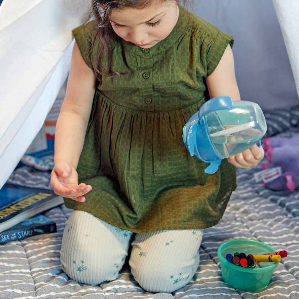 Stitch Flip Top Straw Trainer Cup, 7 Oz