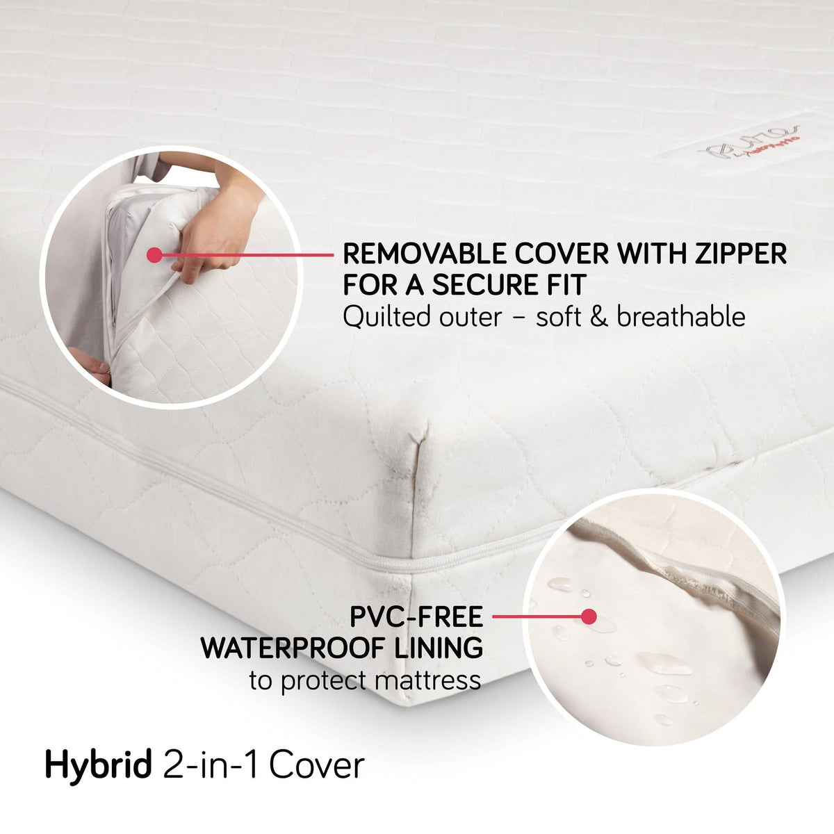 T6006W,Babyletto,Hybrid Full-Size Crib Mattress Cover for M5321C