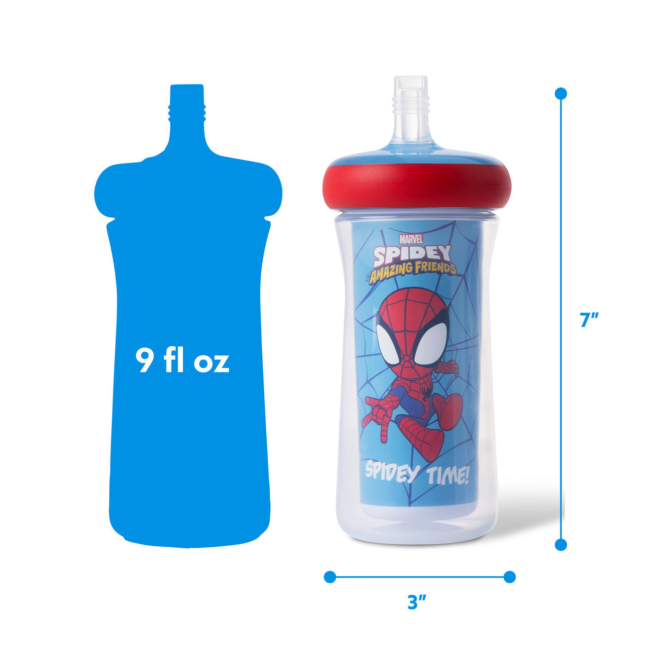 Spidey Insulated Straw Cup, 9 Oz — 2 Pack