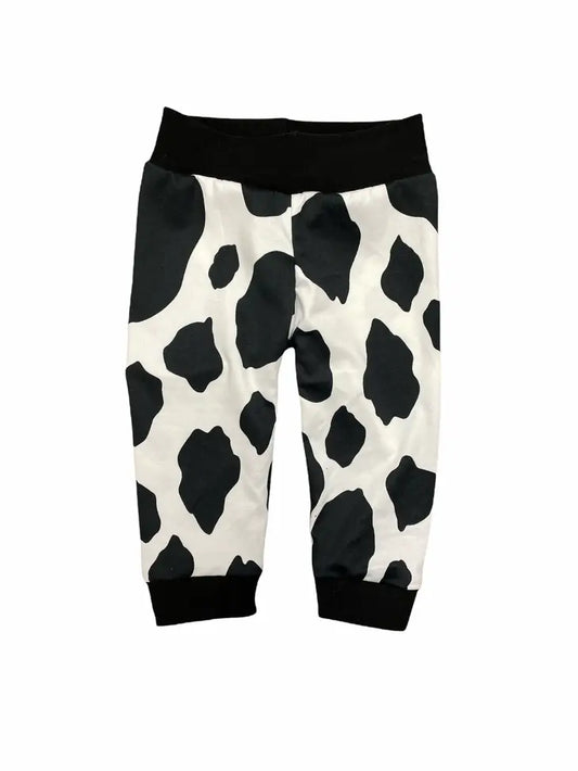 Black Cow Print • Infant/Toddler Joggers