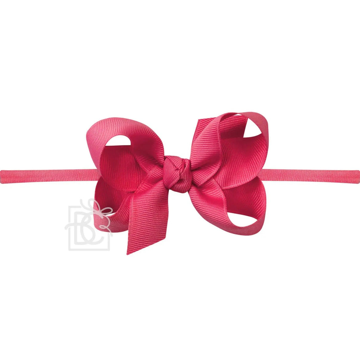 Pantyhose Headband W/Signature Grosgrain Bow- 1/4” Band with 3.5” Bow