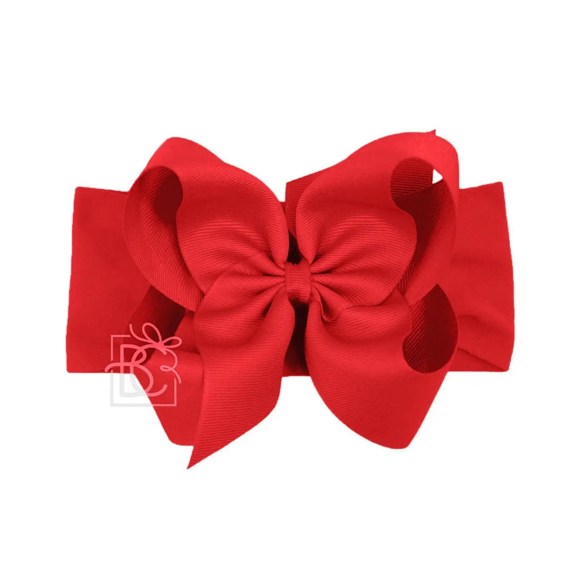 Wide Pantyhose Headband W/Classic Grosgrain Bow- 5.5” XL Bow