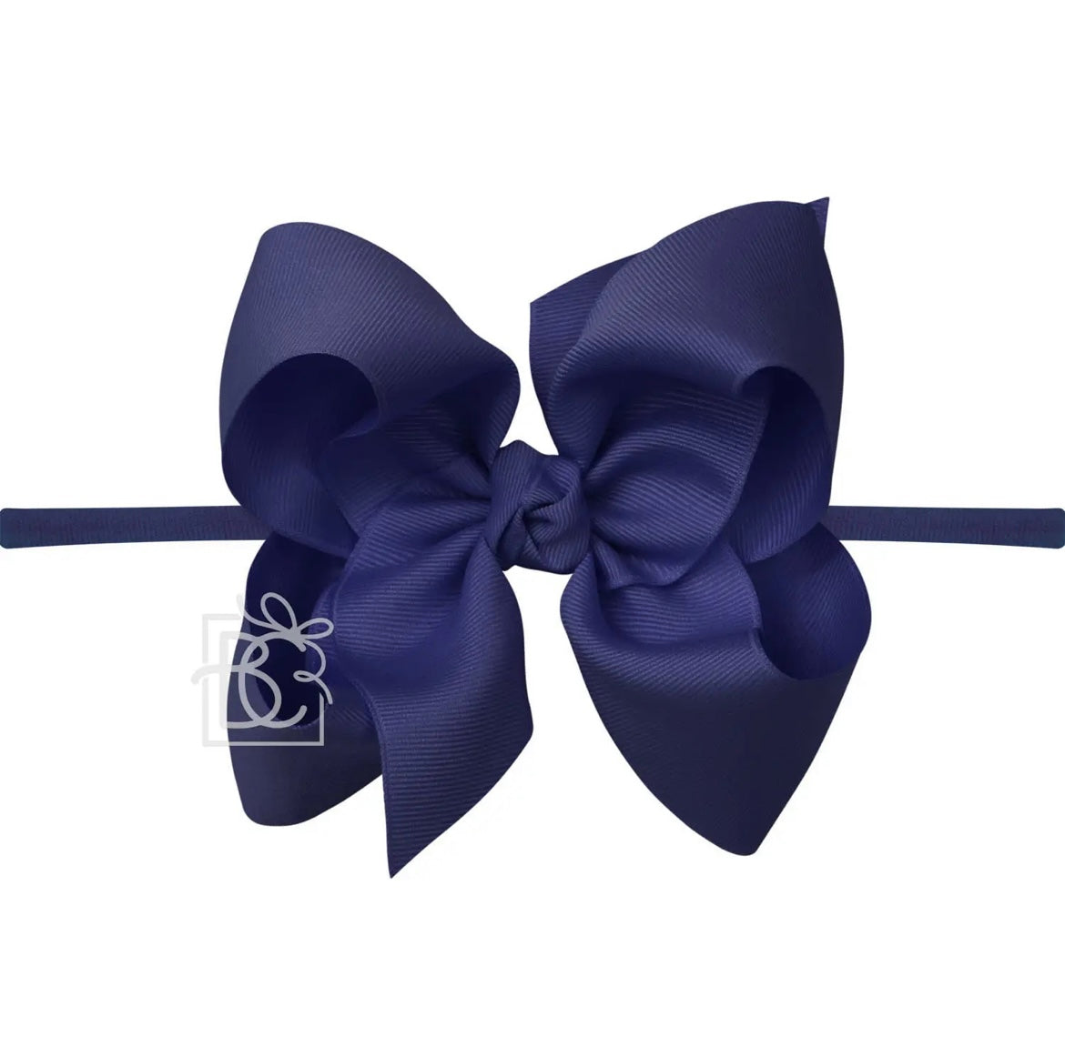 Pantyhose Headband W/Signature Grosgrain Bow 1/4” Band with 5.5” Bow