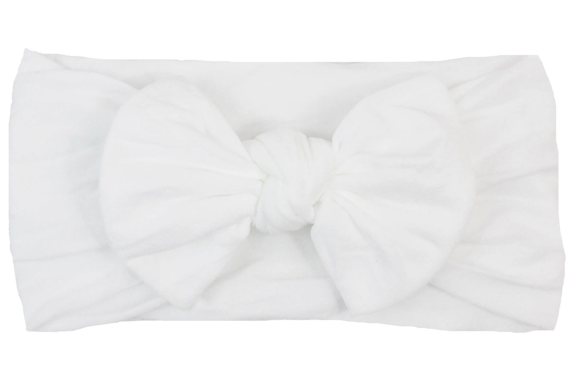 Wide Pantyhose Headband With Knot Bow