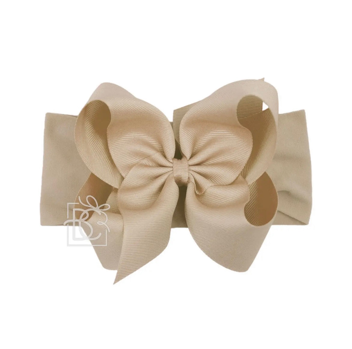 Wide Pantyhose Headband W/Classic Grosgrain Bow- 5.5” XL Bow