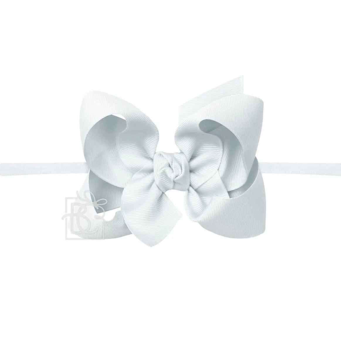 Pantyhose Headband W/Signature Grosgrain Bow- 1/4” Band with 4.5” Bow