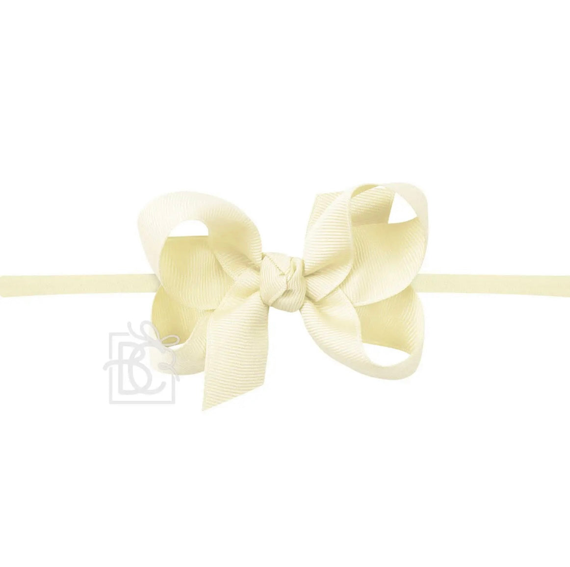 Pantyhose Headband W/Signature Grosgrain Bow- 1/4” Band with 3.5” Bow