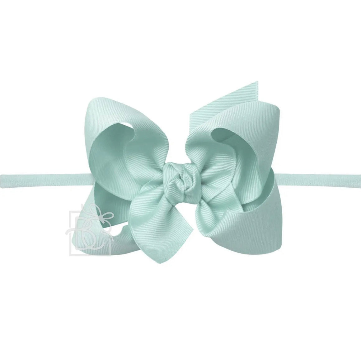 Pantyhose Headband W/Signature Grosgrain Bow- 1/4” Band with 4.5” Bow