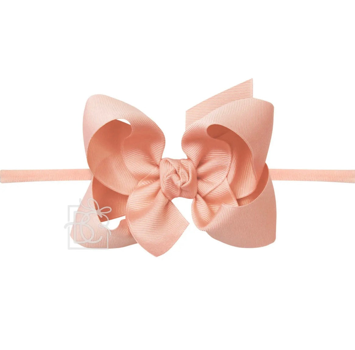 Pantyhose Headband W/Signature Grosgrain Bow- 1/4” Band with 4.5” Bow