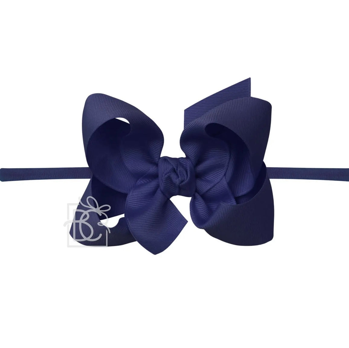 Pantyhose Headband W/Signature Grosgrain Bow- 1/4” Band with 4.5” Bow