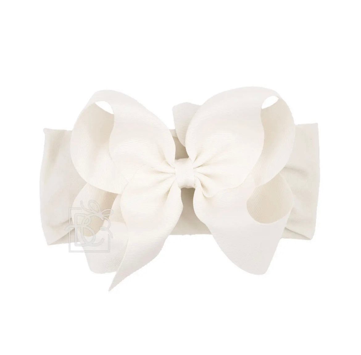 Wide Pantyhose Headband W/Classic Grosgrain Bow- 5.5” XL Bow