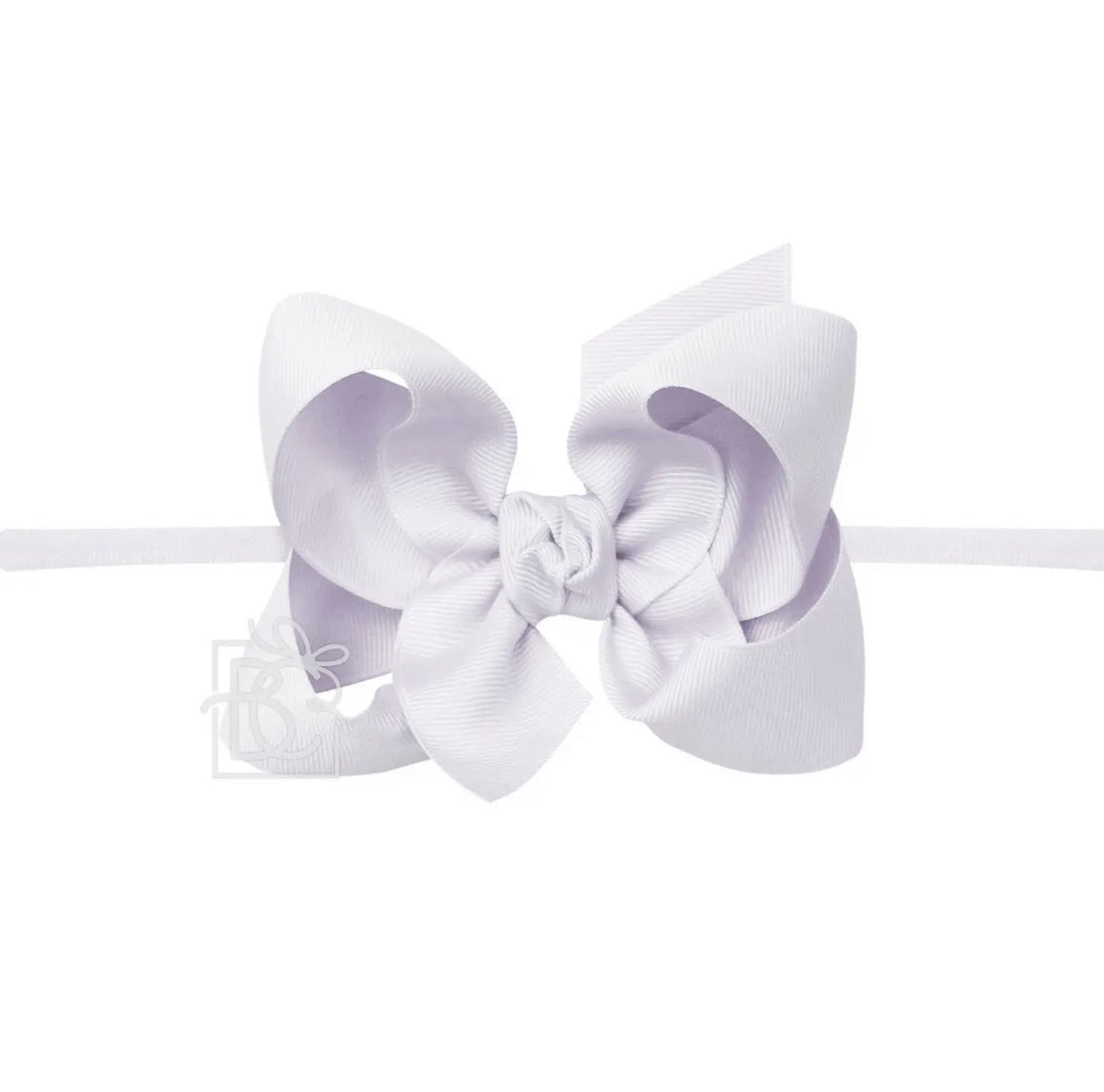 Pantyhose Headband W/Signature Grosgrain Bow- 1/4” Band with 4.5” Bow
