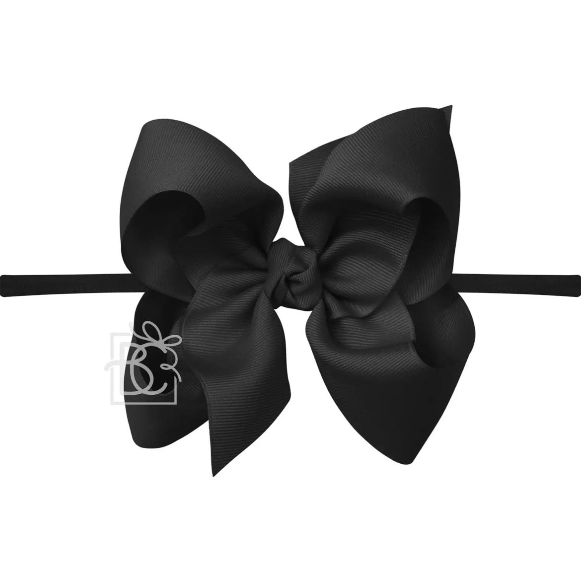 Pantyhose Headband W/Signature Grosgrain Bow 1/4” Band with 5.5” Bow