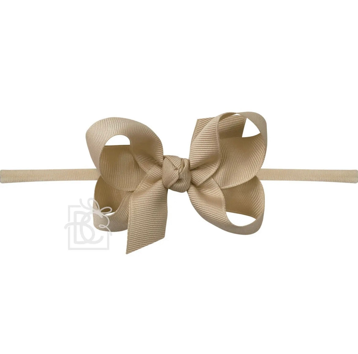 Pantyhose Headband W/Signature Grosgrain Bow- 1/4” Band with 3.5” Bow