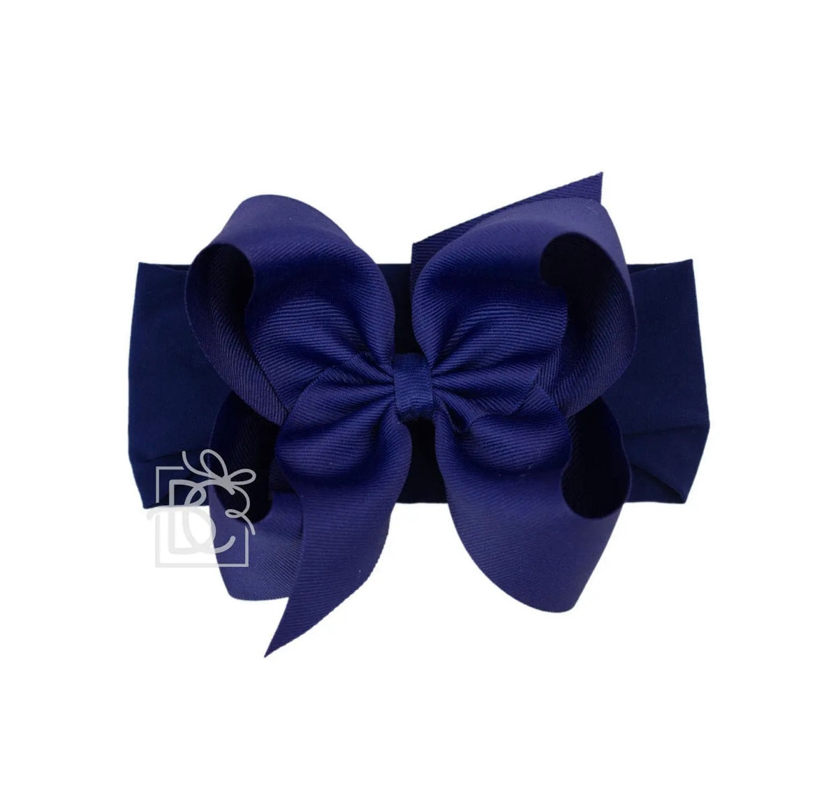 Wide Pantyhose Headband W/Classic Grosgrain Bow- 5.5” XL Bow