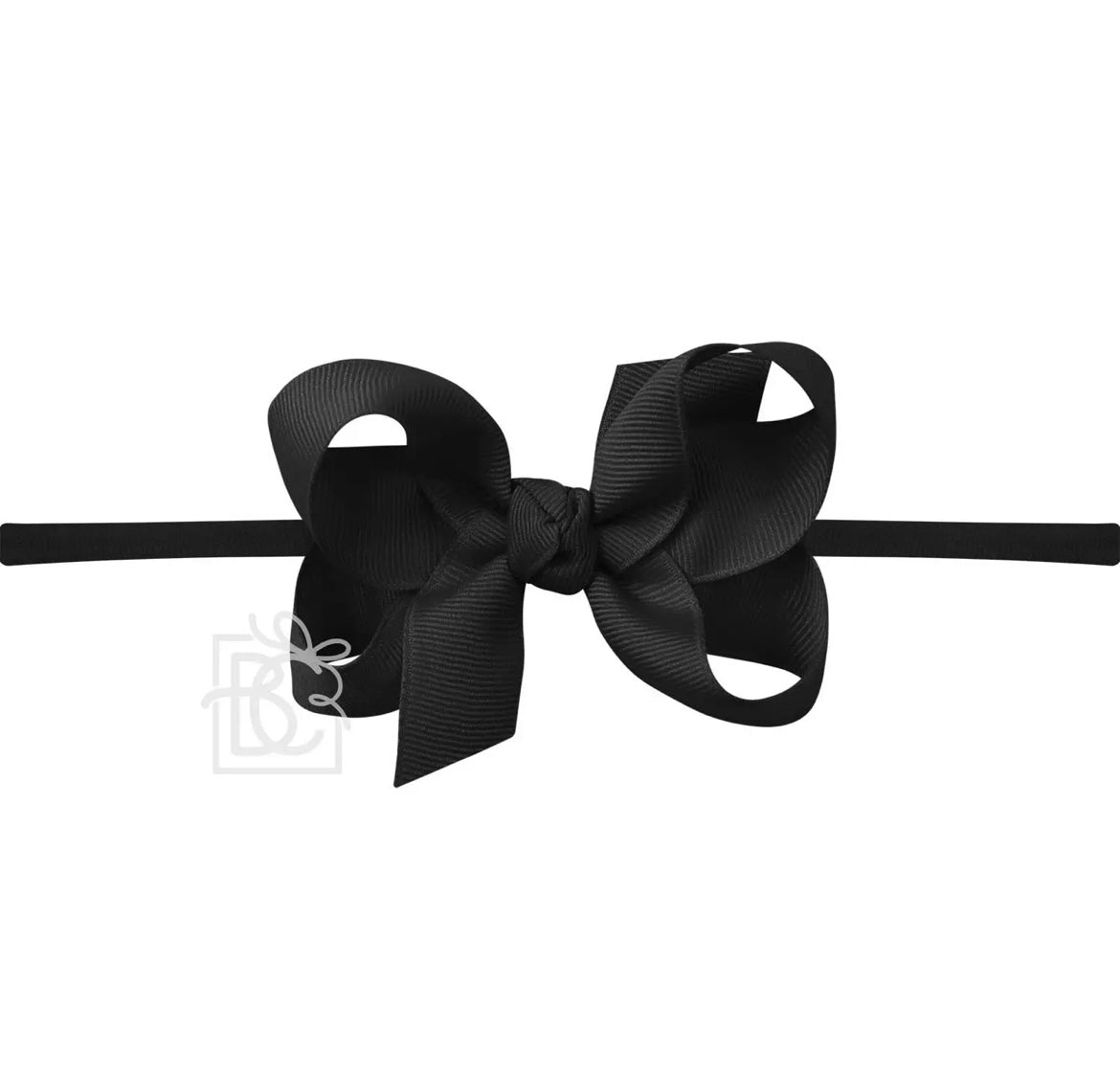 Pantyhose Headband W/Signature Grosgrain Bow- 1/4” Band with 3.5” Bow